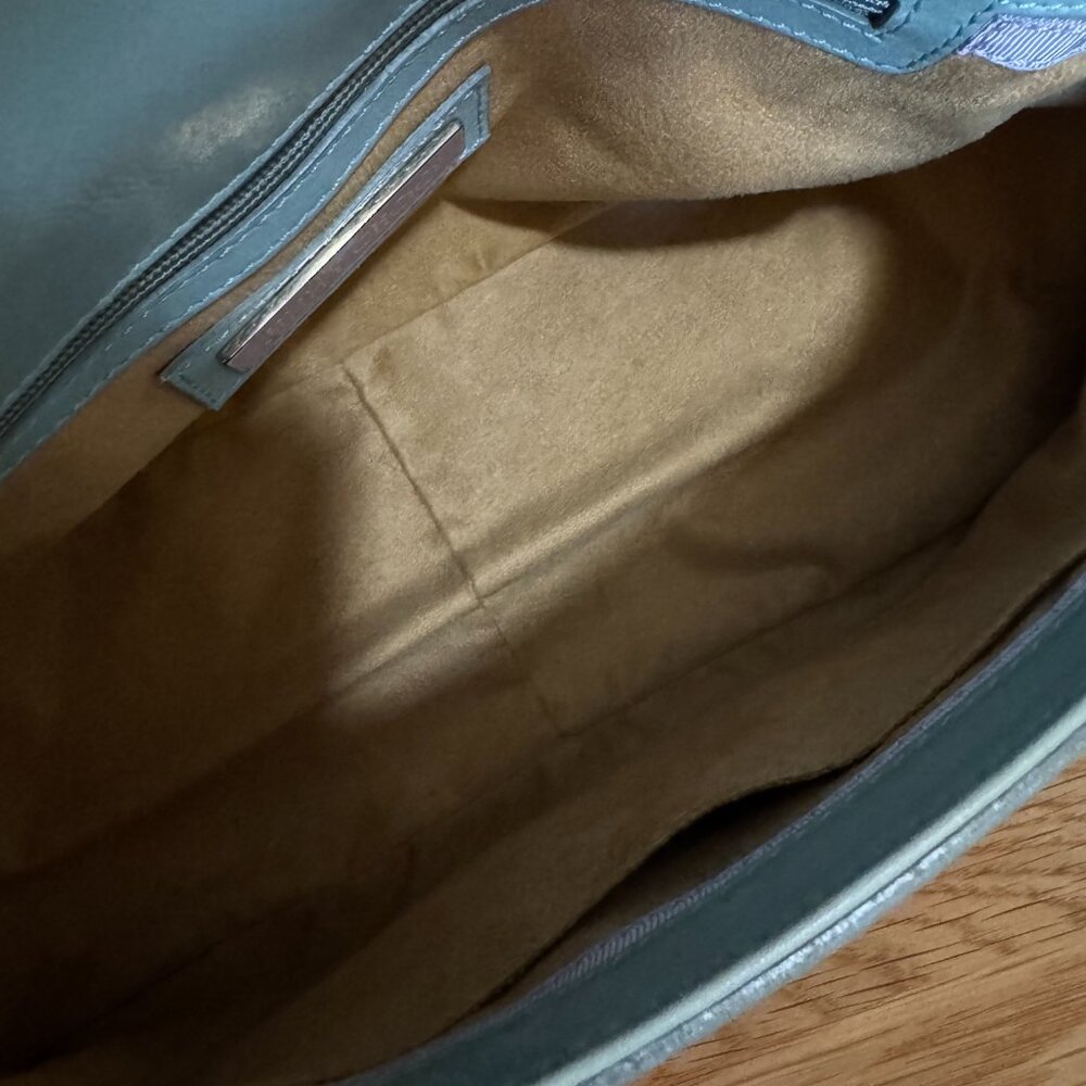Jimmy Choo Tulita Leather Hobo Shoulder Vintage Handbag in Light Blue - Picture 8 of 10